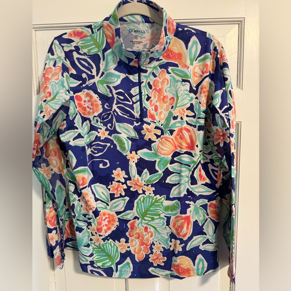 IBKUL Mock Neck Golf Shirt
